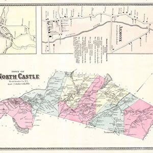 1867, Warner and Beers Map of North Castle and Armonk, Westchester, New York, topography