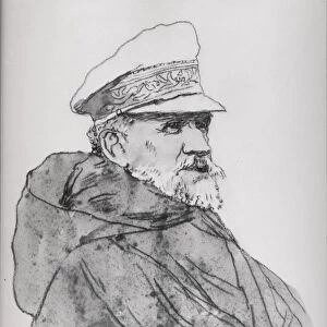 Admiral Bou de Lapeyre, 1915, Charcoal, wash, paper, H, 11, W, 8-7 / 8 inches, Drawings