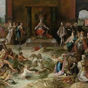Allegory on the Abdication of Emperor Charles V in Brussels Belgium, Frans Francken (II)