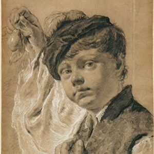 A Boy Holding a Pear (Giacomo Piazzetta?)