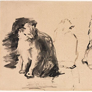 Cats recto Theodule Ribot French 1823-1891