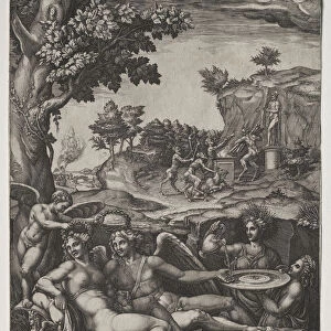 Cupid Psyche 1574 Giorgio Ghisi Italian 1520-1582