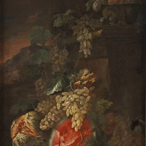 Giovanni Paolo Spadino Fruit Piece Landscape Background