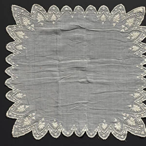Handkerchief 1800s France 19th century Embroidery
