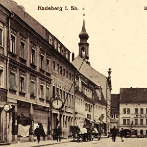 HauptstraBe Radeberg Clocks Saxony Time 12: 00