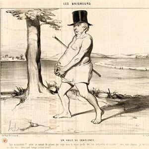 Honora Daumier, Un Abus de confiance, French, 1808-1879, 1842, lithograph on newsprint