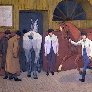 The Horse Mart Signed, lower right: Bevan, Robert Polhill Bevan, 1865-1925
