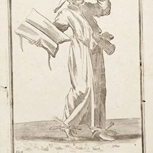 Il Dottore Italian theater prints Etching 17th century