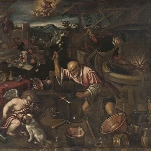 Jacopo Bassano Fire Oil canvas