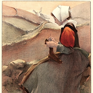 Jacques Wely (French, 1873 - 1910). Fleur de Lande, 1897. Color lithograph on wove paper