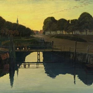 Johan Rohde Summer night TAonning painting 1893