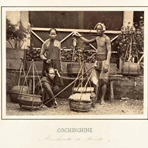 Marchands de Fruits Cochinchine 1866 Albumen silver print