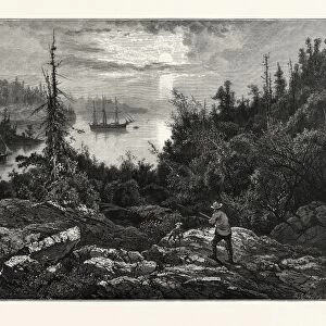 Parry Sound, from the Heights Near Parry Sound Village, Canada, Nineteenth Century