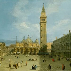 Piazza San Marco late 1720s Oil canvas 27 x 44 1 / 4