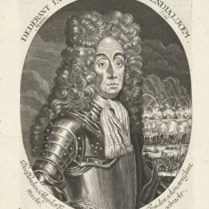 Portrait of Baron Menno van Coehoorn, Cornelis Apeus, 1665 - 1688