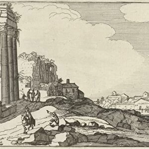 Temple of Castor and Pollux, Willem van Nieulandt (II), Anonymous, Claes Jansz. Visscher