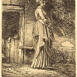 Thomas Stothard, British (1755-1834), The Lost Apple, 1803, pen-and-tusche lithograph