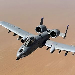 An A-10 Thunderbolt II over the skies of Afghanistan