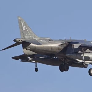 An AV-8B Harrier II flying over Yuma, Arizona