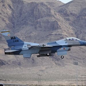 An F-16C Falcon of the 65th Aggressor Squadron taking off
