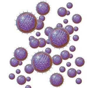 Grouping of virus particles