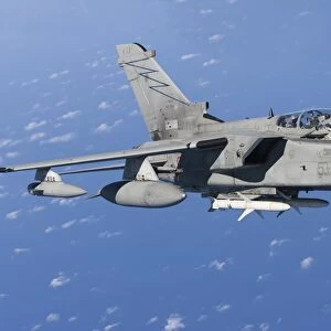 An Italian Air Force Tornado IDS armed with AGM-88 HARM missiles