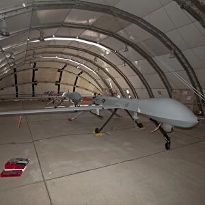 MQ-1 Predators in a shelter at Holloman Air Force Base, New Mexico
