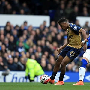 Alex Iwobi Scores Arsenal's Second Goal: Everton vs Arsenal, Barclays Premier League - Goodison Park