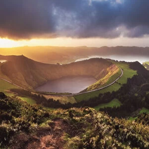 Azores - Sete Cidades Sunset Panorama