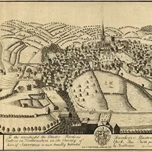 North perspective view of the town of Sheffield, c. 1737