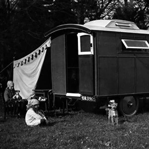 1924 Trojan with 1927 Lady Nimble caravan. Creator: Unknown