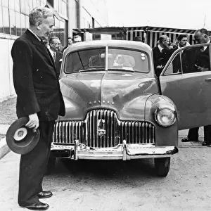 1948 Holden 48-215 with Australian Prime Minister J. B. Chifley. Creator: Unknown