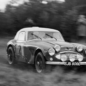 1965 Austin - Healey 3000 Mk3 of Timo Makinen during R. A. C. Rally. Creator: Unknown