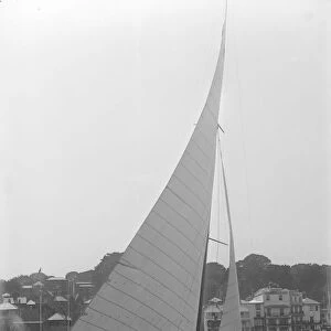 The 6 Metre class sailing yacht Jean, 1922. Creator: Kirk & Sons of Cowes