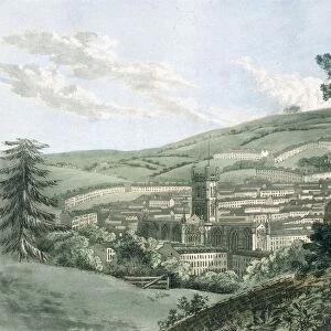Bath, from the private road leading to Prior Park, pub. 1793. Creator: J. Hassell (1767-1825) and J