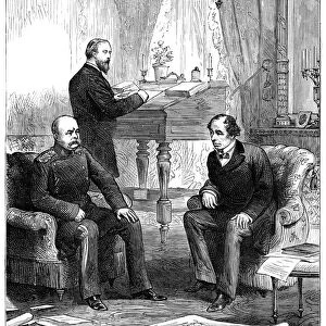 Benjamin Disraeli (1804-1881) meeting with Otto von Bismarck (1815-1898), Berlin, 1878