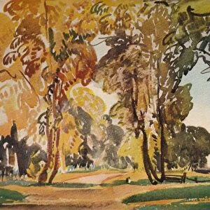 Betchworth Lane, October, 1917. Artist: Evelyn Cheston
