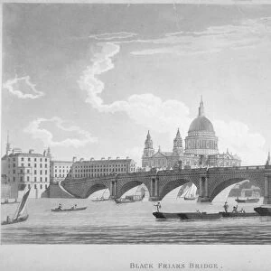 Blackfriars Bridge, London, 1797. Artist: Thomas Malton II