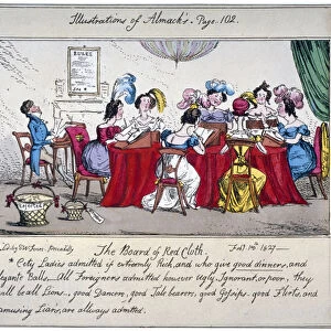 The board of Red cloth, City ladies admitted if extreemly Rich... 1827. Artist