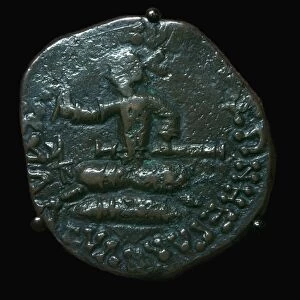 Bronze coin of the Scythian king Azes I, 1st century BC