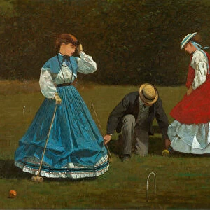 Croquet Scene, 1866. Creator: Winslow Homer
