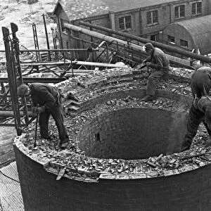Demolition work Manvers Main colliery, Wath upon Dearne, South Yorkshire, September 1956