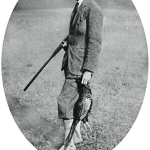 The Duke of York at a shooting party in 1922, (1937)
