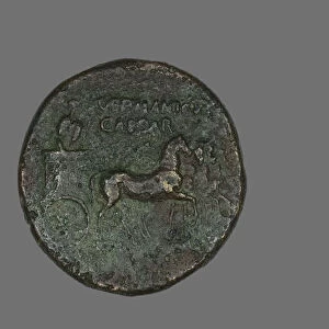 Dupondius (Coin) Portraying Germanicus Caesar, 15 BCE-19 CE. Creator: Unknown