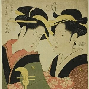 The Entertainer Tamino and the Serving Girl Nui of the Sumiyoshiya, c. 1792
