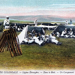 The French Foreign Legion in their camp, c1910