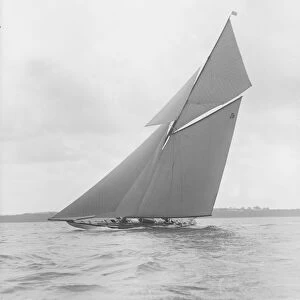 The gaff rigged 15 Metre yacht Paula III sailing close-hauled, 1915. Creator