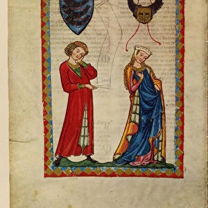 Gottfried von Neifen (From the Codex Manesse), Between 1305 and 1340. Artist: Anonymous