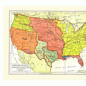 Growth map of United States, c1910s. Artist: Emery Walker Ltd