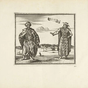 Habitants of Arkhangelsk, 1726. Artist: Aa, Pieter van der (1659-1733)